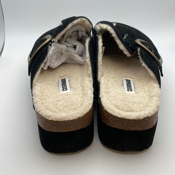 CUSHIONAIRE Women's COZY slip-On Genuine Suede Cork Footbed Platform Clog SIZE 9 - Picture 4 of 8